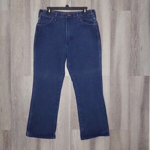 Wrangler Vintage Medium Wash Denim ‎ Blue Relaxed 5 Pocket Jeans Mens Size 36x29